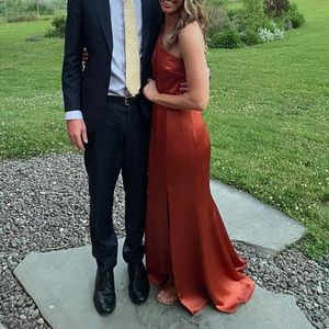 Amsale Bridesmaid Dress Kaia in Cayenne